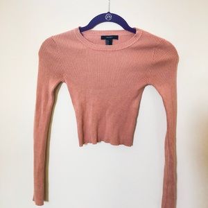 Long sleeve stretchy crop top